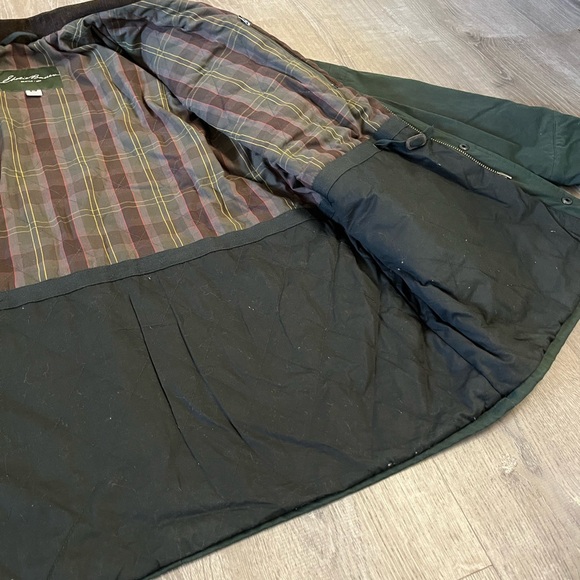 Eddie Bauer Waxed Cotton The Eddie Field Barn Coat Jacket in Army Green Men's XL - Picture 6 of 16